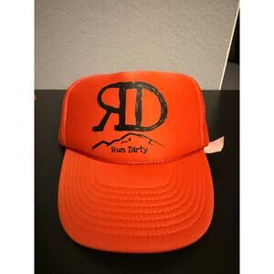 Run Dirty RD Orange Mesh Trucker Hat Snapback